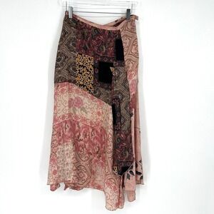 David Pond Skirt Womens 12 Y2K Fairy Whimsical Cottage Peasant Floral Pink